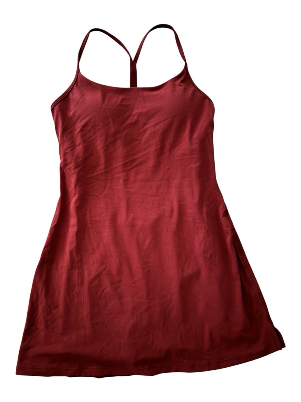 Lululemon Flow Y Dress Cranberry Charm NWT Built-In Shorts B/C Cup